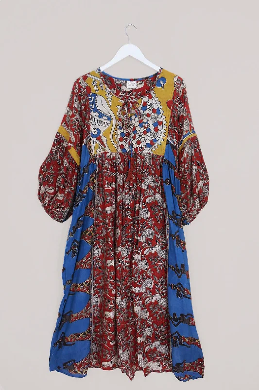 Daisy Maxi Smock Dress - Lady of the Forest - Vintage Cotton - Size M/L