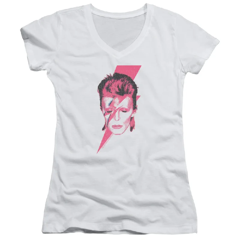 David Bowie Aladdin Sane Junior's 30/1 100% Cotton Cap-Sleeve Sheer V-Neck T-Shirt Thin T-Shirt Open Front Quick Dry Thin T-Shirt Open Front Quick Dry David Bowie Aladdin Sane Junior's 30/1 100% Cotton Cap-Sleeve Sheer V-Neck T-Shirt Thin T-Shirt Open Front Quick Dry Thin T-Shirt Open Front Quick Dry