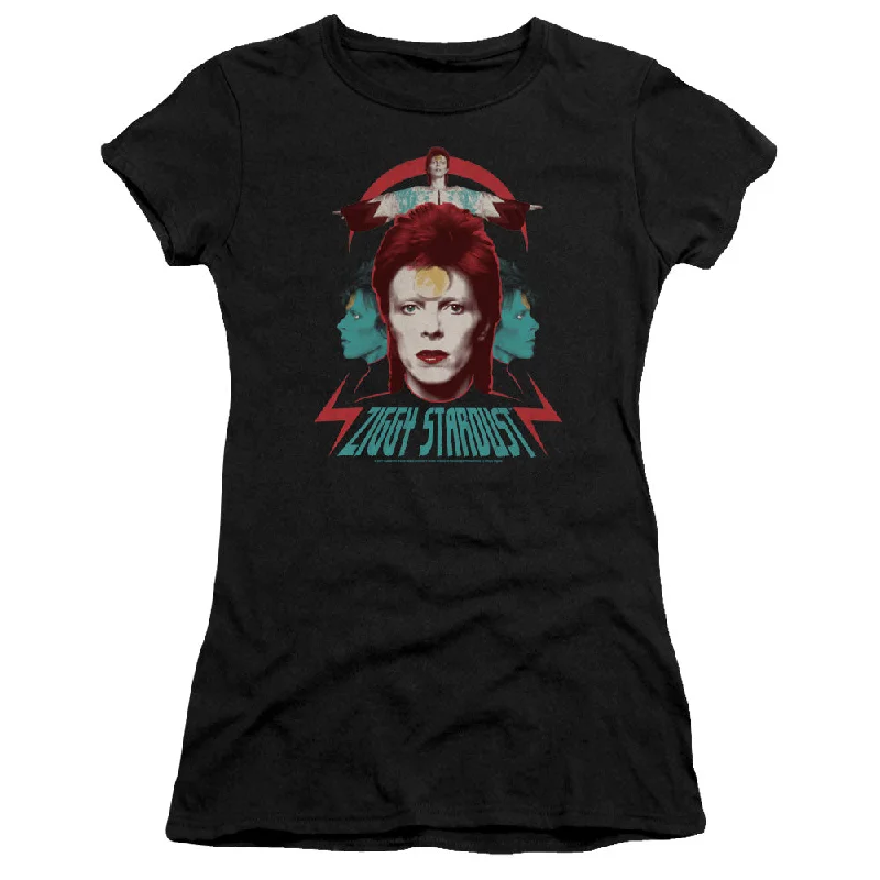 David Bowie Ziggy Heads Junior's 30/1 100% Cotton Cap-Sleeve Sheer T-Shirt Front Pockets Side Pockets Patch Pockets Front Pockets Side Pockets Patch Pockets David Bowie Ziggy Heads Junior's 30/1 100% Cotton Cap-Sleeve Sheer T-Shirt Front Pockets Side Pockets Patch Pockets Front Pockets Side Pockets Patch Pockets