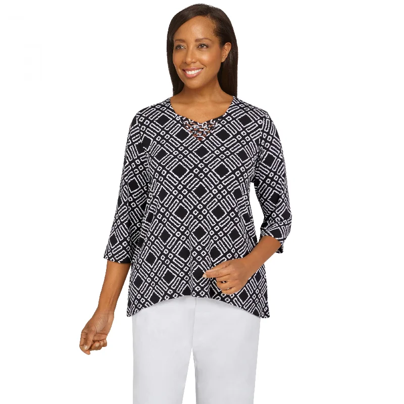 Portofino Geometric Puff Print Shirt Plus Size Modern Contemporary Chic Modern Contemporary Chic Portofino Geometric Puff Print Shirt Plus Size Modern Contemporary Chic Modern Contemporary Chic