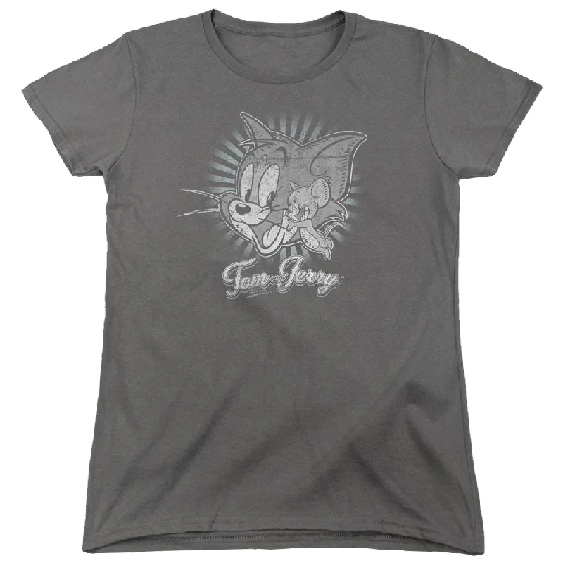Tom and Jerry Classic Pals Women's T-Shirt Rayon Velvet Corduroy Rayon Velvet Corduroy Tom and Jerry Classic Pals Women's T-Shirt Rayon Velvet Corduroy Rayon Velvet Corduroy