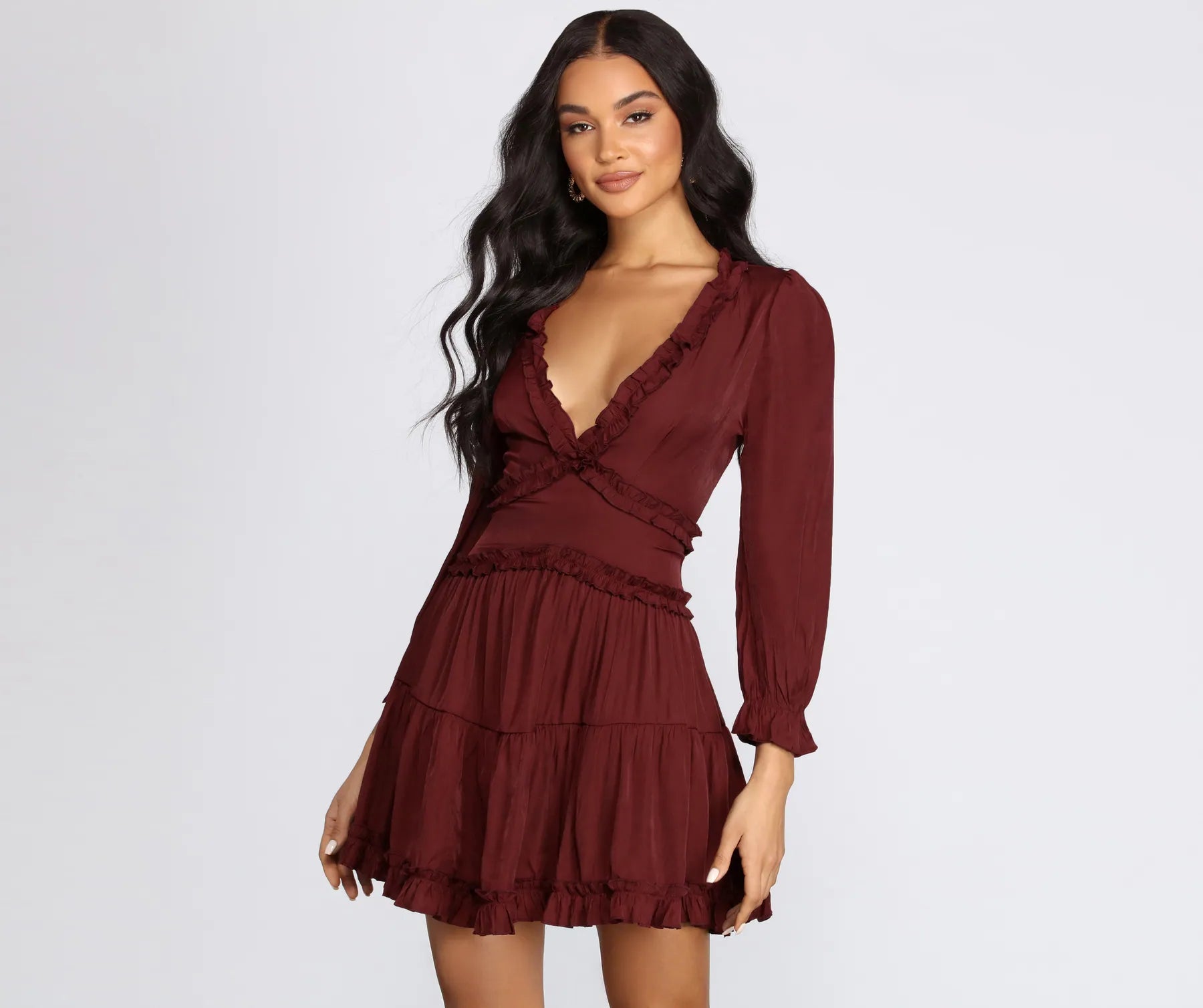 All Over Ruffled Skater Dress Tunics Hiking breathable Tunics Hiking breathable