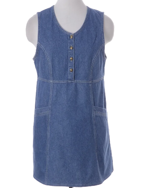 Label Heather Shortened Denim Dress Tunics Seasonal trendy Tunics Seasonal trendy