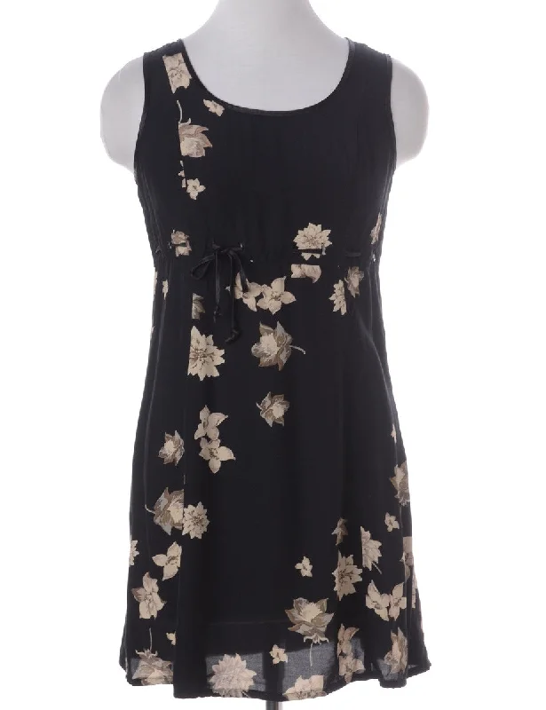 Label Floral Short Dress Tunics Plaid country Tunics Plaid country
