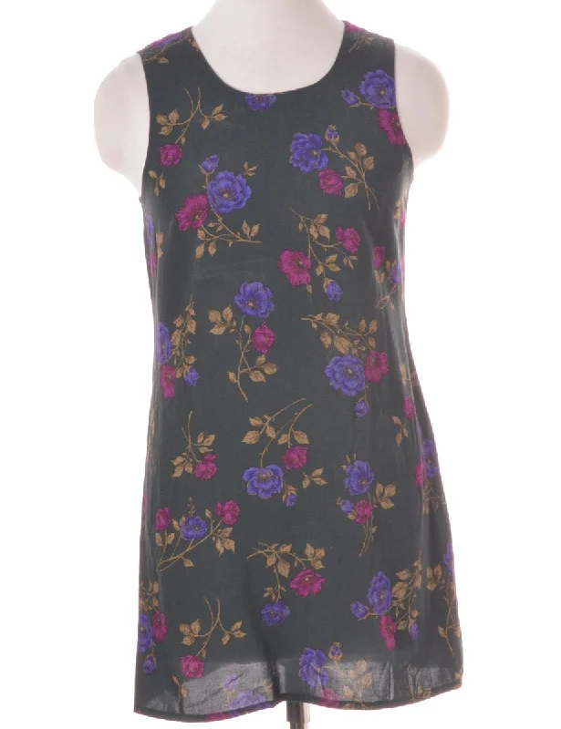 Label Floral Short Dress Floral Print girly Floral Print girly