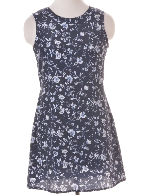 Label Floral Short Dress Pencil Office Professional Pencil Office Professional