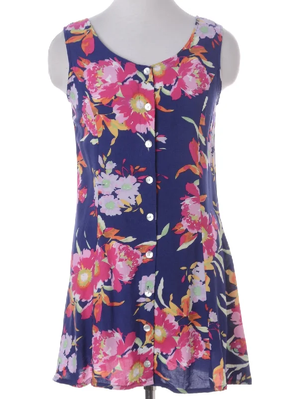 Label Floral Short Dress Tunics Velvet soft Tunics Velvet soft