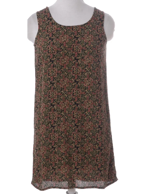 Label Floral Short Dress Tunics Denim casual Tunics Denim casual