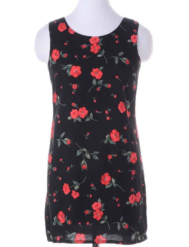 Label Floral Short Dress Tunics Mesh breathable Tunics Mesh breathable