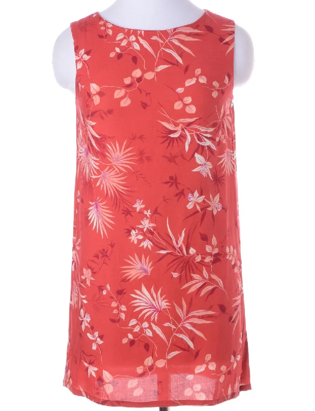 Label Floral Short Dress Tunics Silk luxurious Tunics Silk luxurious