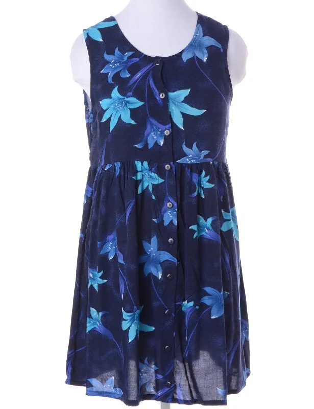 Label Floral Short Dress Tunics Fleece cozy Tunics Fleece cozy