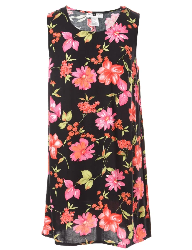 Label Floral Short Dress Tunics Stylish elegant Tunics Stylish elegant