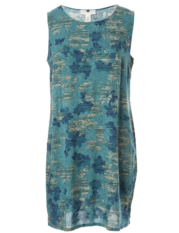 Label Floral Short Dress Tunics Practical durable Tunics Practical durable