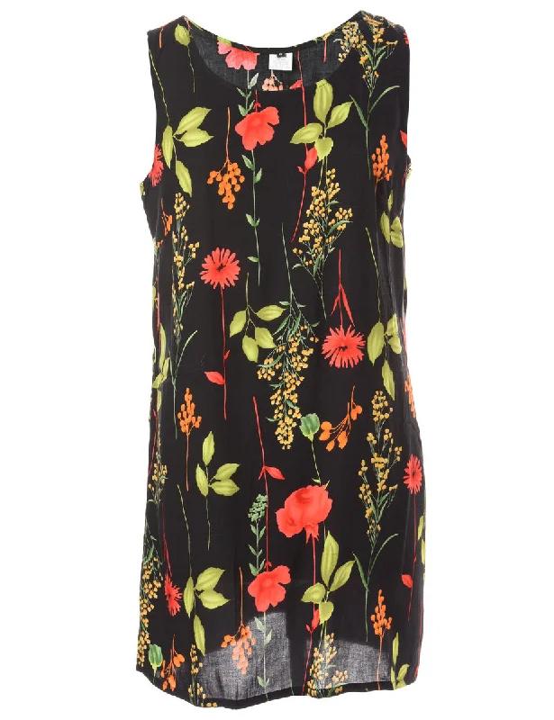 Label Floral Short Dress Tunics Fashionable trendy Tunics Fashionable trendy
