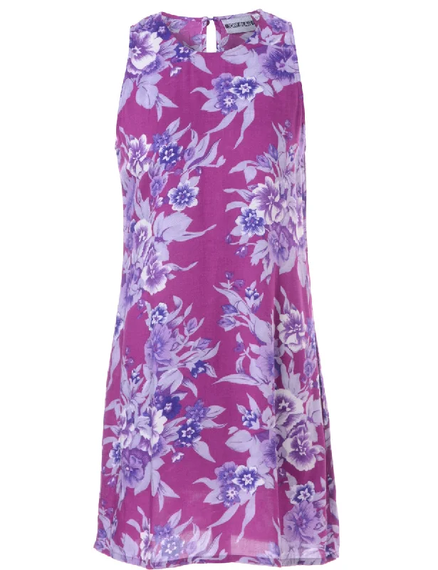 Label Floral Short Dress Tunics Trendy modern Tunics Trendy modern