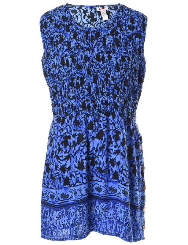 Label Floral Short Dress Tunics Luxurious high-end Tunics Luxurious high-end
