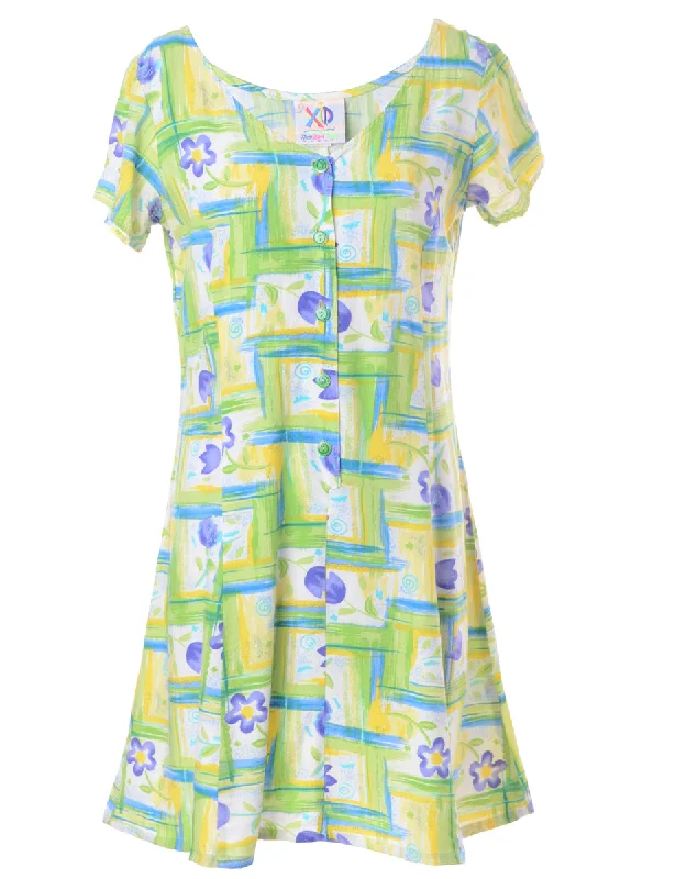 Label Floral Short Dress Tunics Sophisticated sleek Tunics Sophisticated sleek