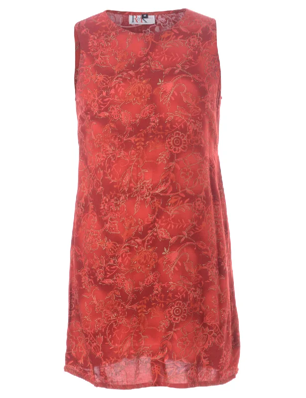 Label Floral Short Dress Tunics Versatile functional Tunics Versatile functional