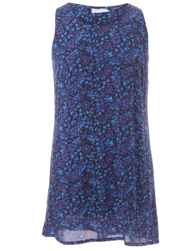Label Floral Short Dress Tunics Sophisticated sleek Tunics Sophisticated sleek