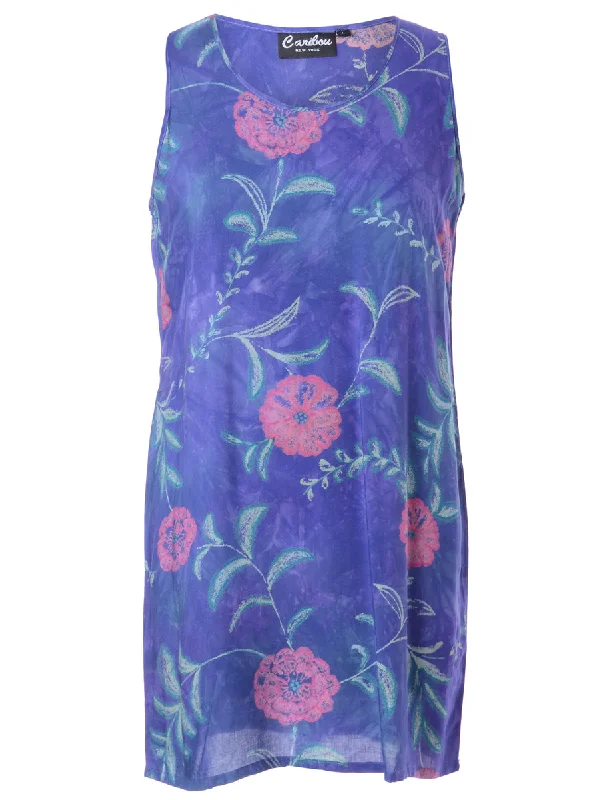 Label Floral Short Dress A-Line Day Work A-Line Day Work