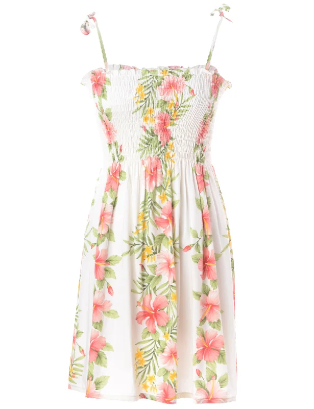 Label Floral Short Dress Tunics Short Trendy Tunics Short Trendy