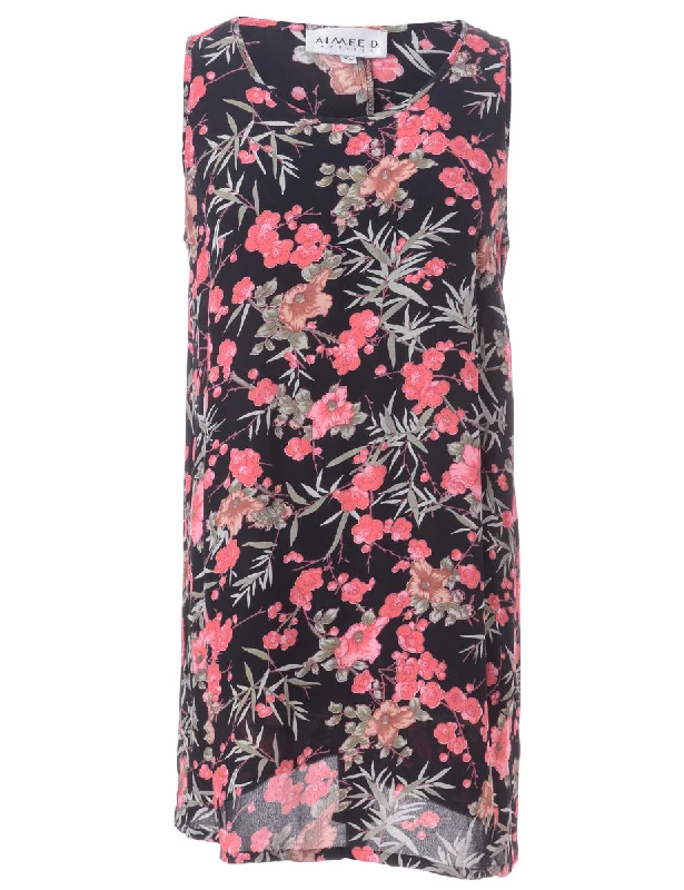Label Floral Short Dress Tunics Solid Classic Tunics Solid Classic