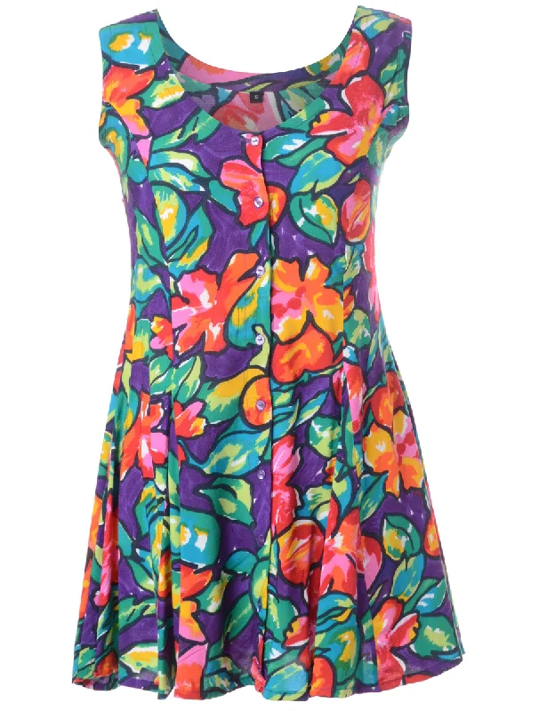 Label Floral Short Dress Tunics Floral girly Tunics Floral girly