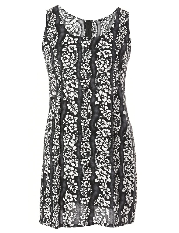 Label Floral Short Dress Tunics Trendy modern Tunics Trendy modern