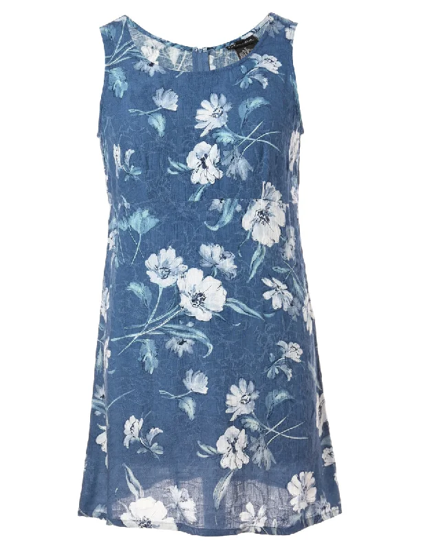Label Floral Short Dress A-Line Day Work A-Line Day Work