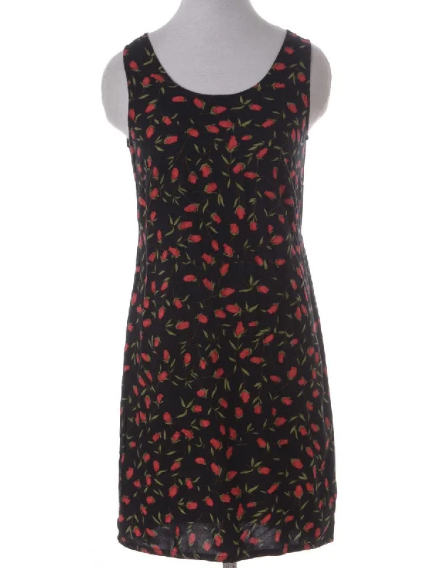 Label Floral Short Dress Tunics Business professional Tunics Business professional