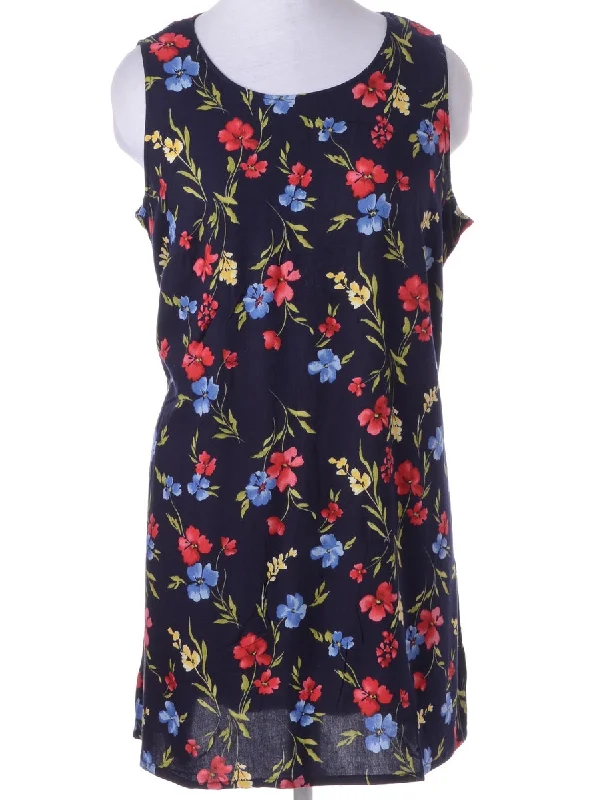 Label Floral Short Dress Tunics Trendy modern Tunics Trendy modern