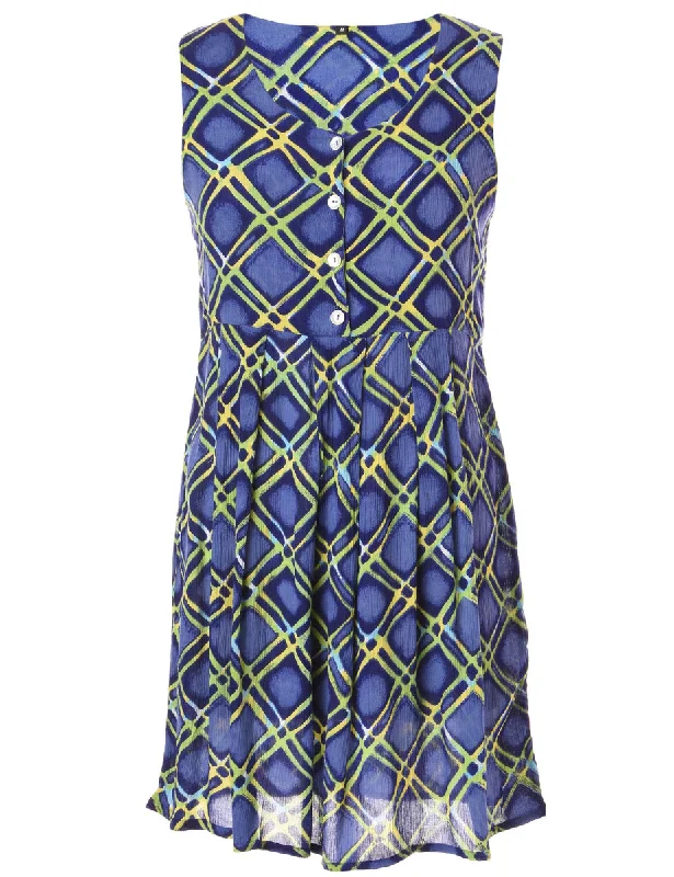 Label Geometric Print Short Dress Tunics Luxurious premium Tunics Luxurious premium