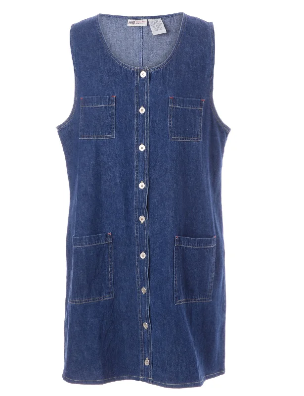 Label Heather Shortened Denim Dress Tunics Stylish elegant Tunics Stylish elegant