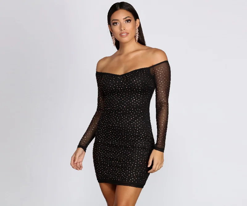 Under The Lights Heat Stone Mini Dress Tunics Sophisticated sleek Tunics Sophisticated sleek