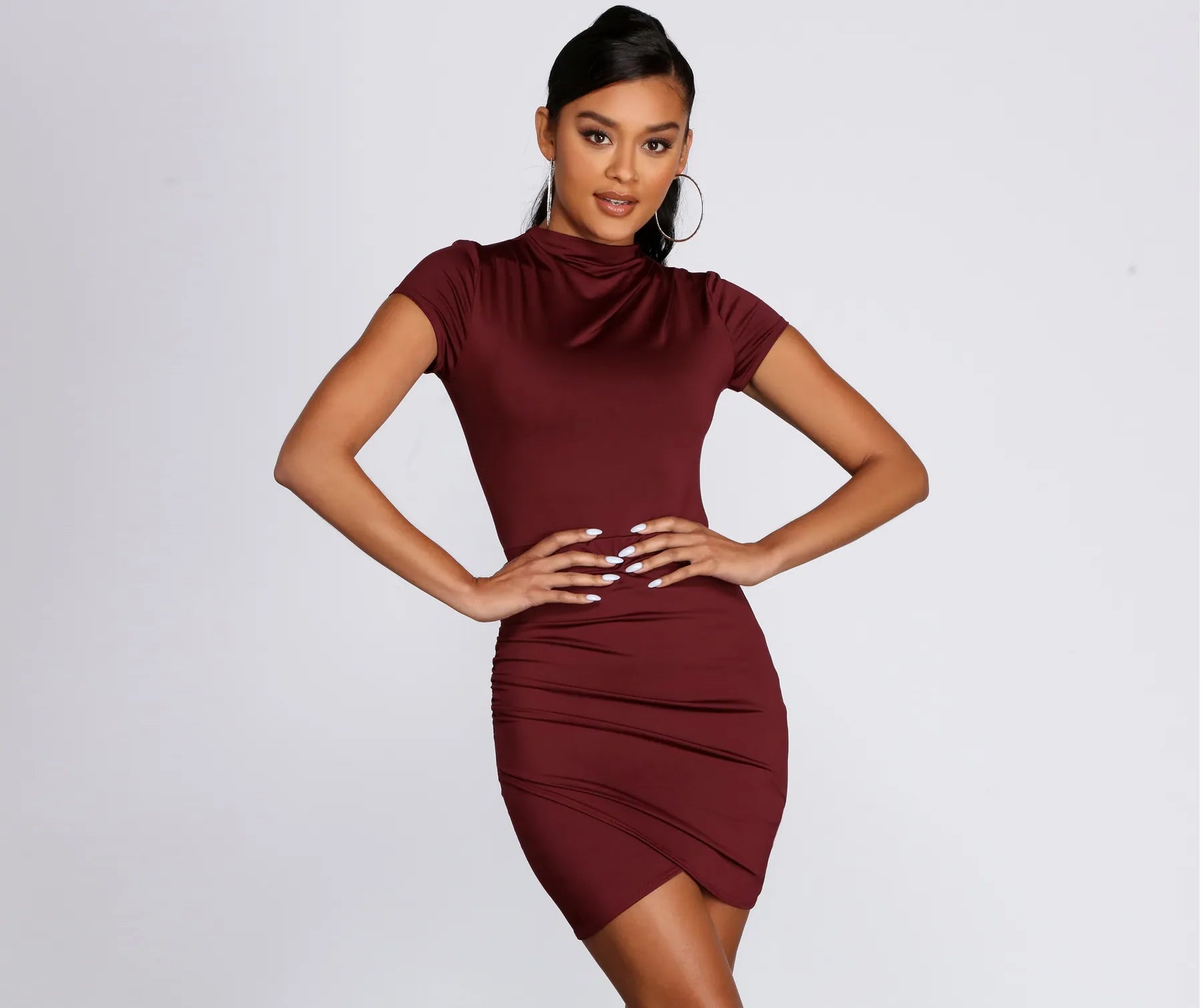 Wrapped In Basics Mini Dress Tunics Business professional Tunics Business professional