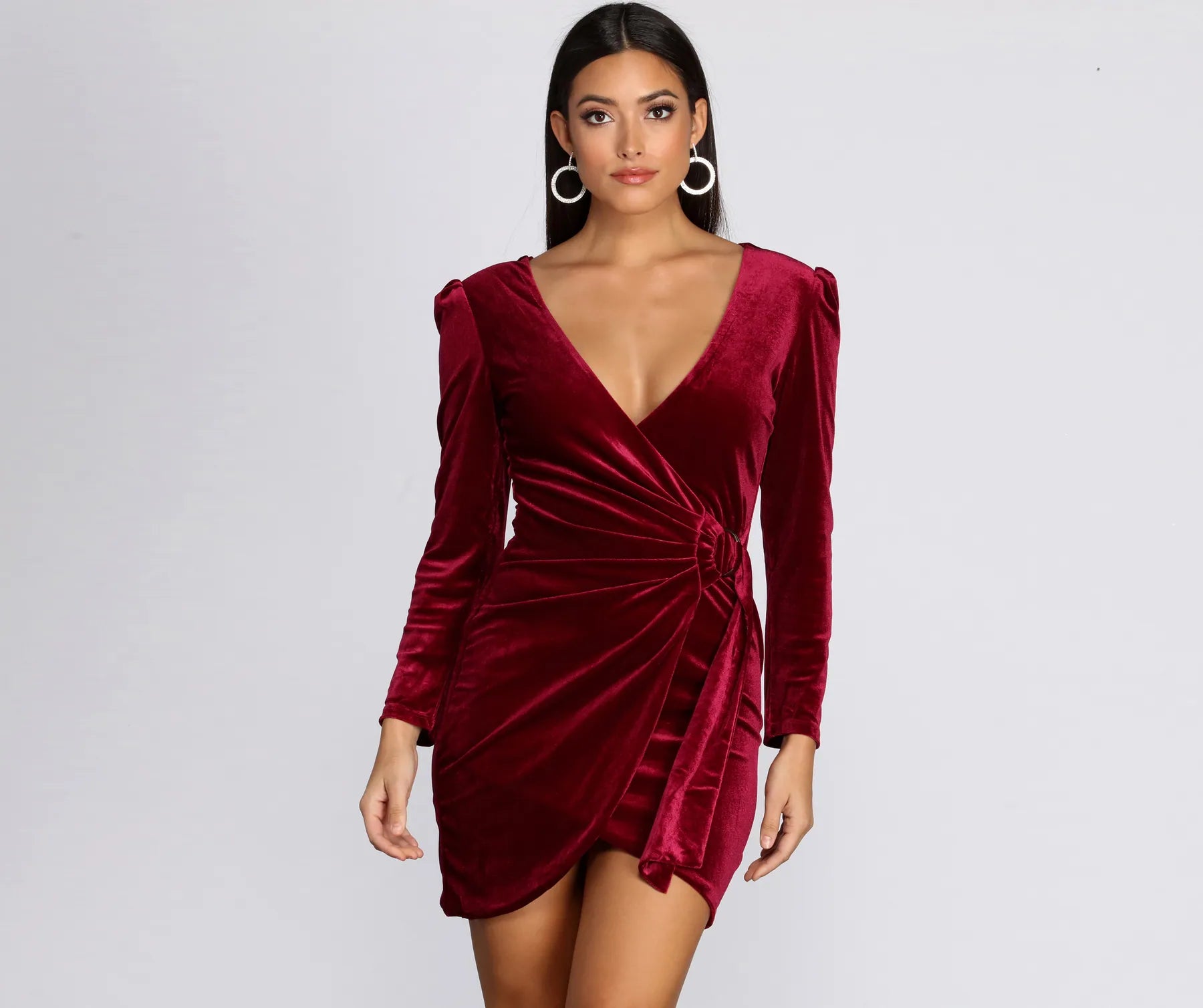 Wrapped In Luxe Velvet Mini Dress Tunics Vintage classic Tunics Vintage classic